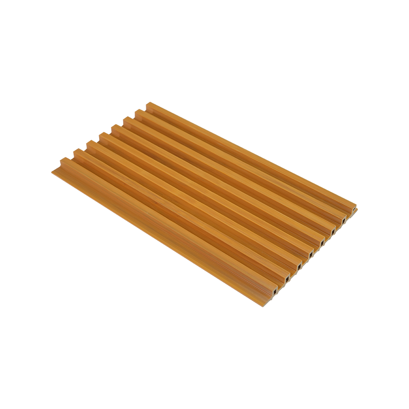 171mm Latitudo, 14mm Crassitudo Outdoor PVC/ASA Wood-Plastic composita Vinyl Grille Coated