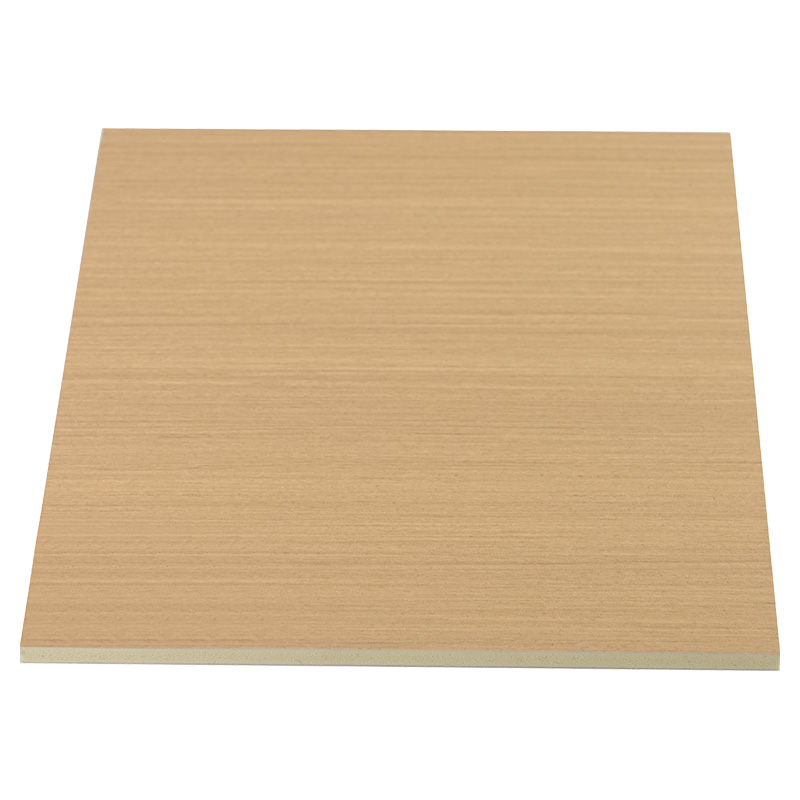 1220mm Latitudo High-Texture Glossy Polyester Film Bamboo Charcoal Wood Veneer Yellow Core Co-extruditur PVC Panel