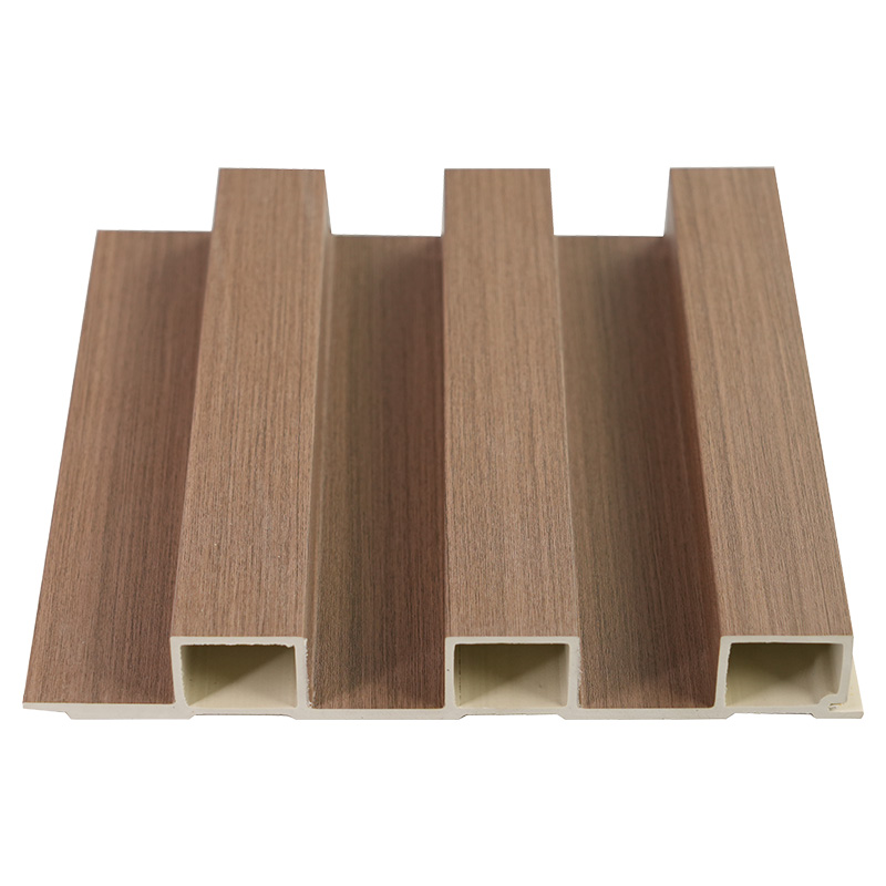 Latitudo 195mm Crassitudo 28mm Bamboo Fiber Decorative Wood Interior Building Groove 3D Wood-Plastic Composite PVC Wall Panel